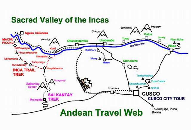 Peru: Lima, Cusco, Machu Picchu, Manu, Arequipa, Nacza... 2003 by David Cary Cusco - Map of the Sacred Valley